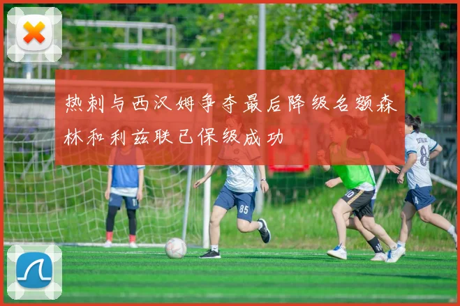 热刺与西汉姆争夺最后降级名额森林和利兹联已保级成功